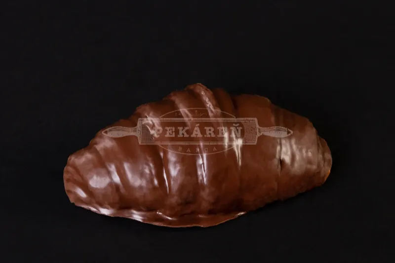 Maslový croissant s čokoládovou polevou