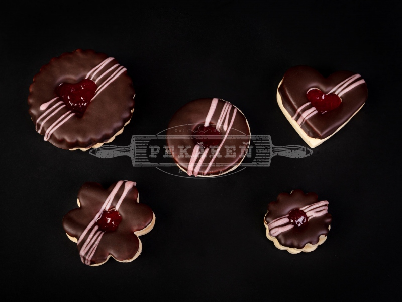 Linecké koláčiky s belgickou čokoládou